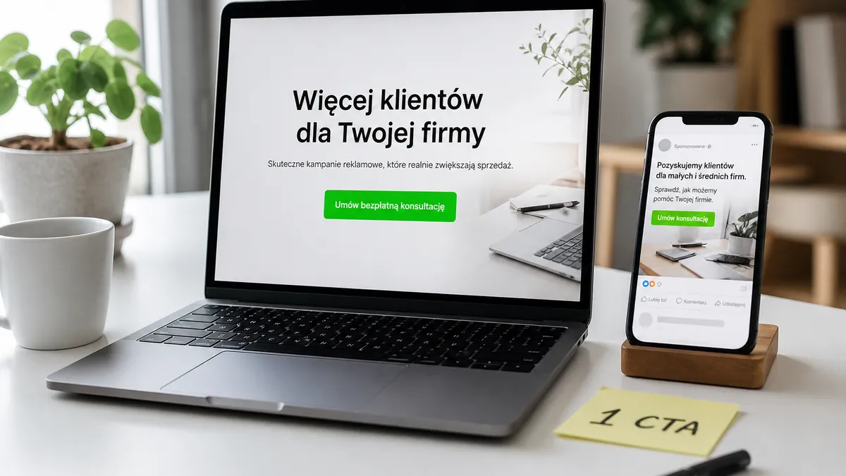 Landing page pod Google Ads i Meta - co musi mieć, żeby nie spalać budżetu