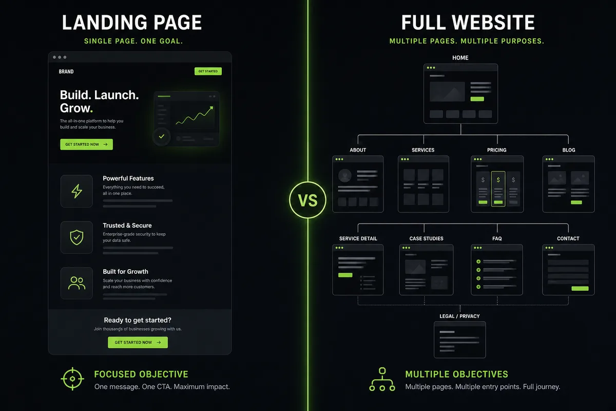 Landing Page kontra Strona WWW – co lepiej konwertuje?