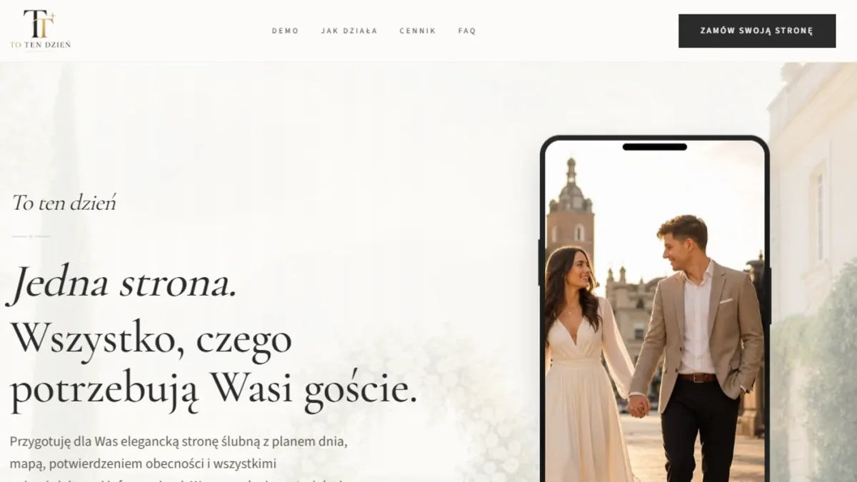 Strona ślubna z RSVP i kodem QR - co naprawdę musi mieć w 2026